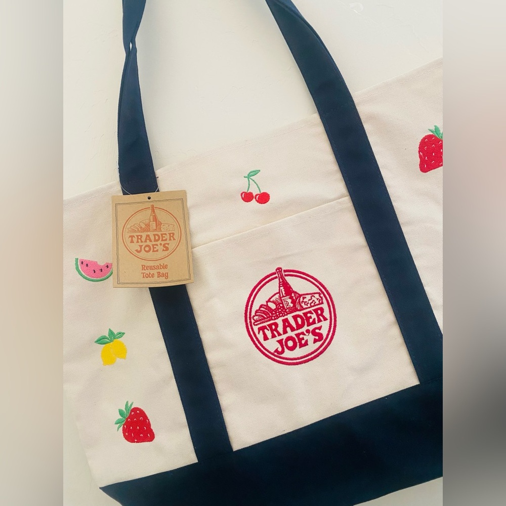 Trader Joe's Reusable Canvas Tote Bag - Picture 4 of 6